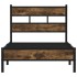 Estructura cama con cabecero sin colchón roble Sonoma 75x190
