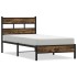Estructura cama con cabecero sin colchón roble Sonoma 90x190