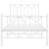 Estructura cama sin colchón con estribo metal blanco 90x200