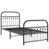 Estructura cama sin colchón con estribo metal negro 90x200