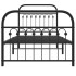 Estructura cama sin colchón con estribo metal negro 90x200