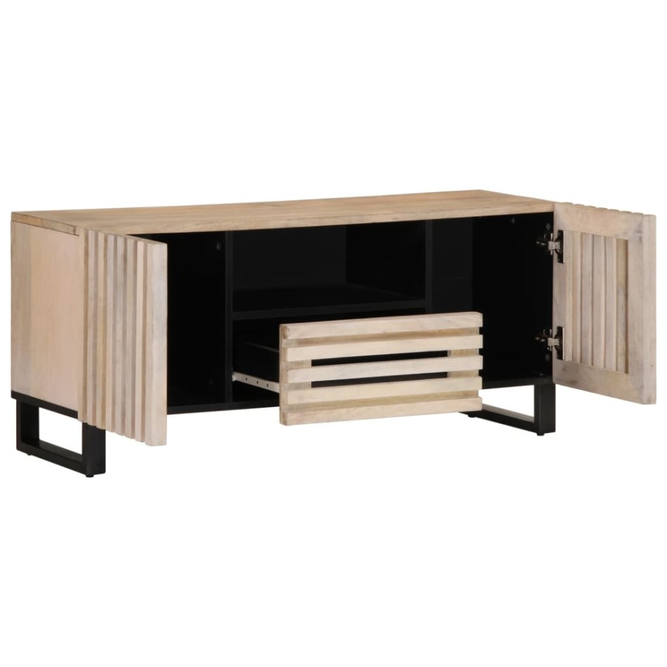Mueble de TV madera maciza de mango 100x34x46