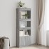 Aparador alto madera de ingeniería gris Sonoma 63x33x180