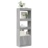 Aparador alto madera de ingeniería gris Sonoma 63x33x180