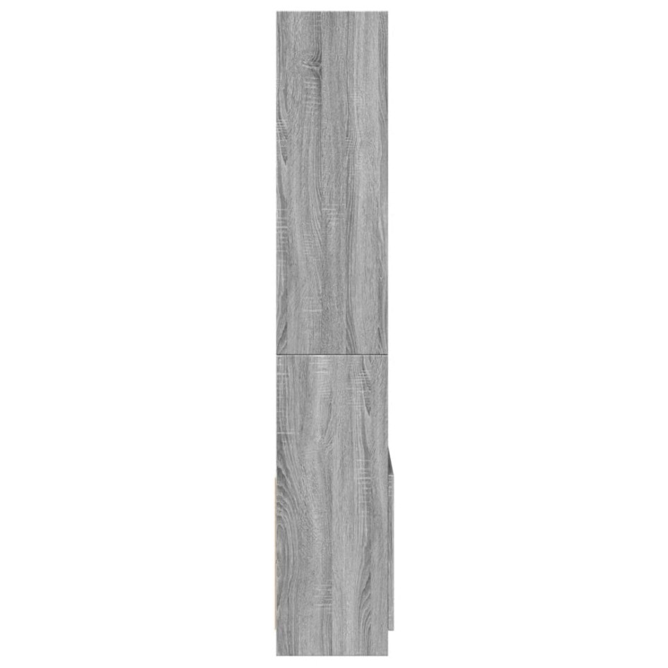 Aparador alto madera de ingeniería gris Sonoma 63x33x180