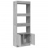 Aparador alto madera de ingeniería gris Sonoma 63x33x180