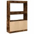 Aparador alto madera de ingeniería roble ahumado 92x33x140