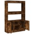 Aparador alto madera de ingeniería roble ahumado 92x33x140