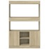 Aparador alto madera de ingeniería roble Sonoma 92x33x140