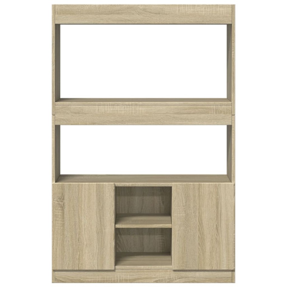Aparador alto madera de ingeniería roble Sonoma 92x33x140