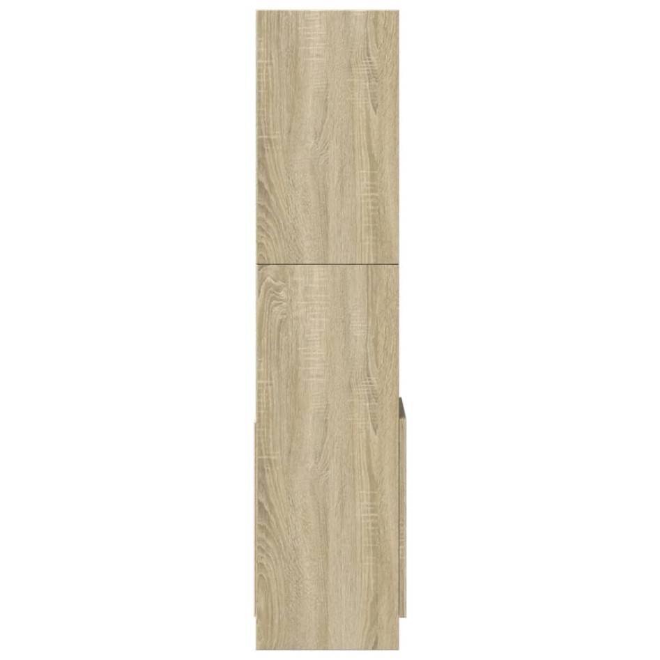 Aparador alto madera de ingeniería roble Sonoma 92x33x140