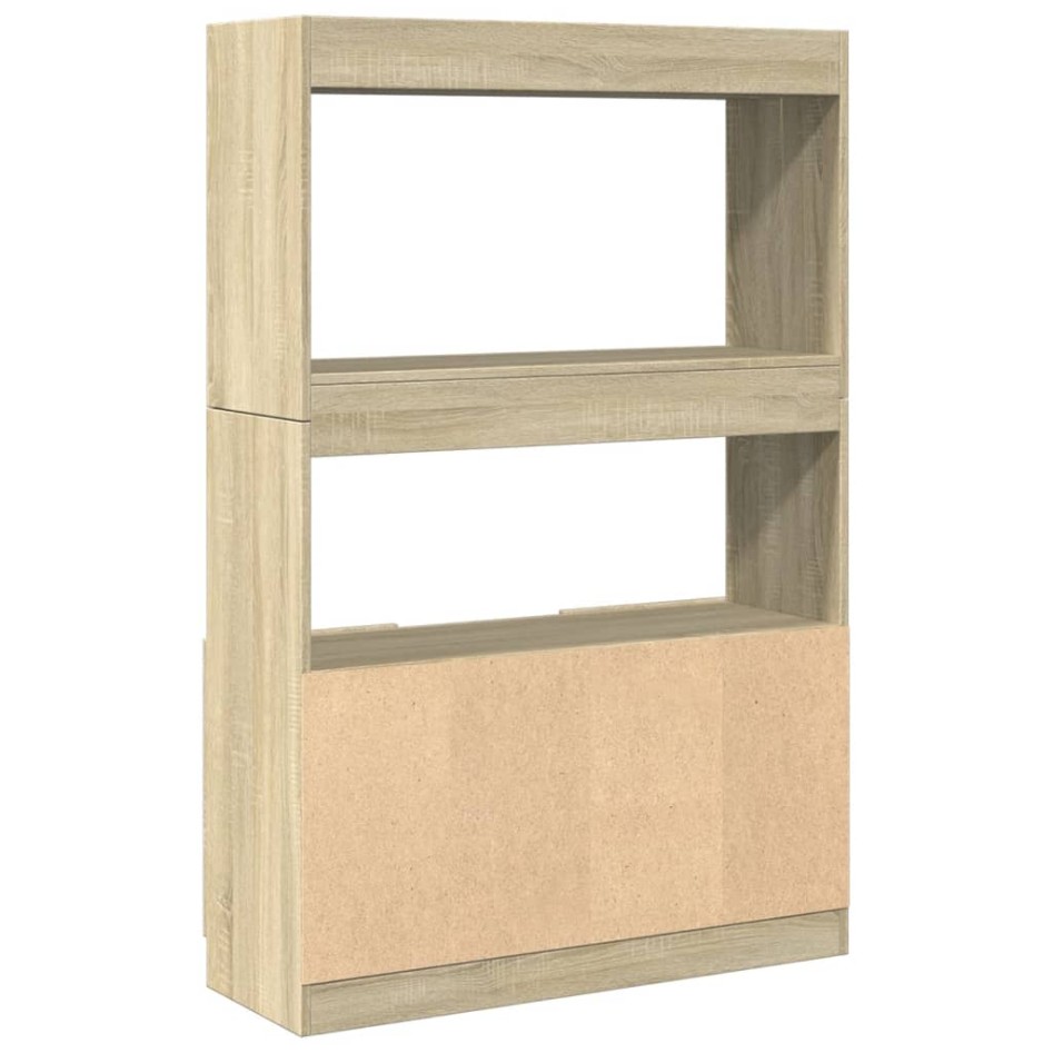 Aparador alto madera de ingeniería roble Sonoma 92x33x140