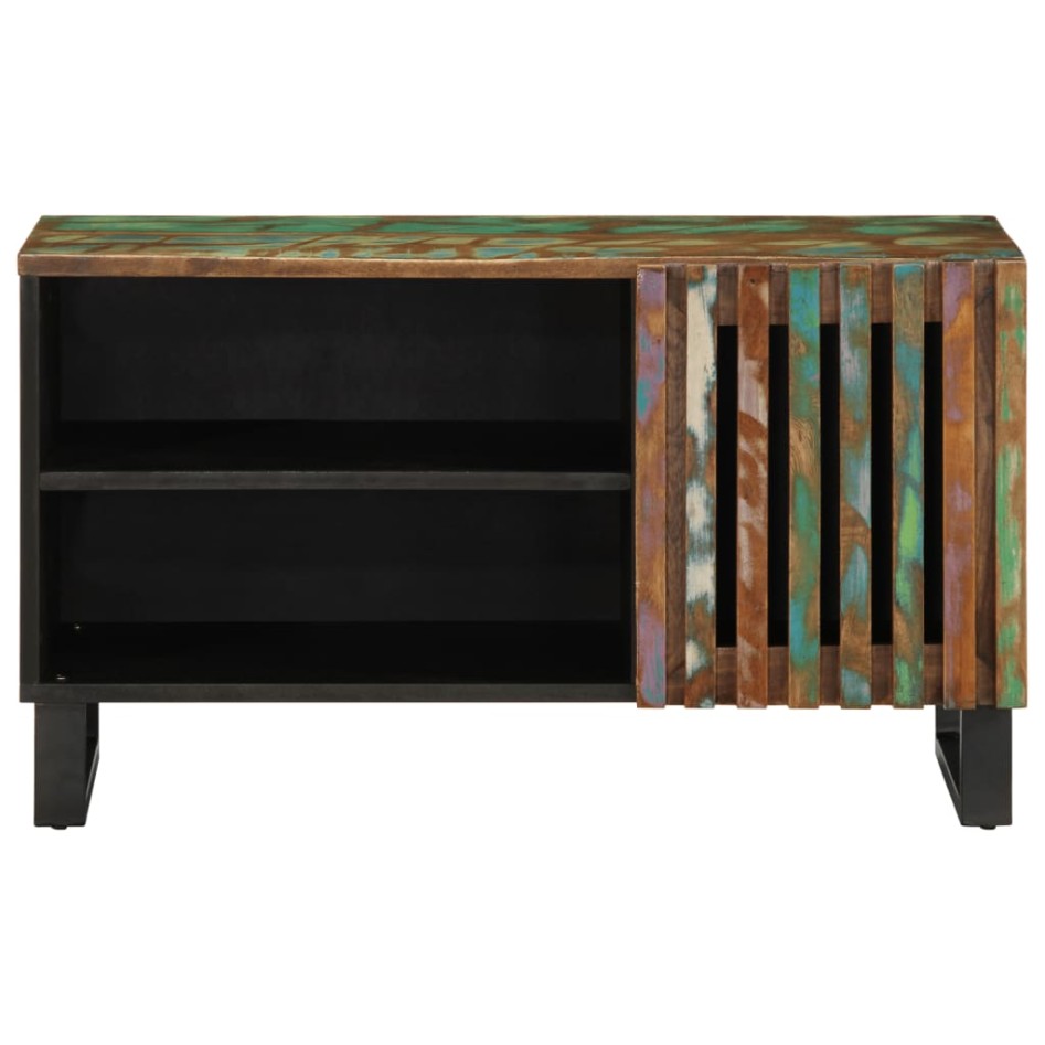 Mueble de TV madera maciza de acacia 80x34x46