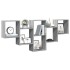 Estantería de pared madera ingeniería gris Sonoma 159x18x66
