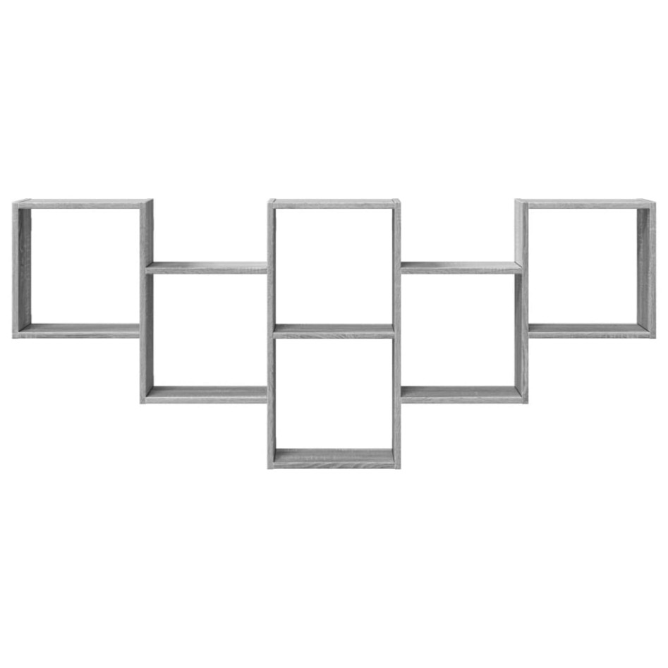 Estantería de pared madera ingeniería gris Sonoma 159x18x66
