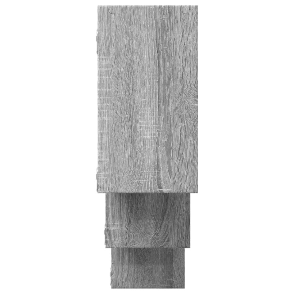 Estantería de pared madera ingeniería gris Sonoma 159x18x66