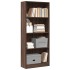 Estantería de madera de ingeniería marrón roble 60x24x143
