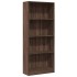 Estantería de madera de ingeniería marrón roble 60x24x143