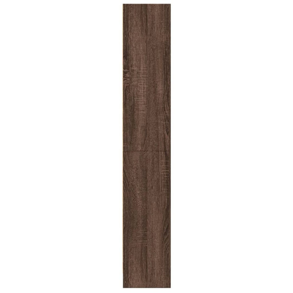 Estantería de madera de ingeniería marrón roble 60x24x143