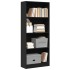 Estantería de madera de ingeniería negra 60x24x143
