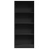 Estantería de madera de ingeniería negra 60x24x143