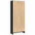 Estantería de madera de ingeniería negra 60x24x143