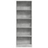 Estantería de madera de ingeniería gris hormigón 60x24x176