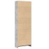 Estantería de madera de ingeniería gris hormigón 60x24x176