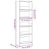 Estantería de madera de ingeniería gris hormigón 60x24x176