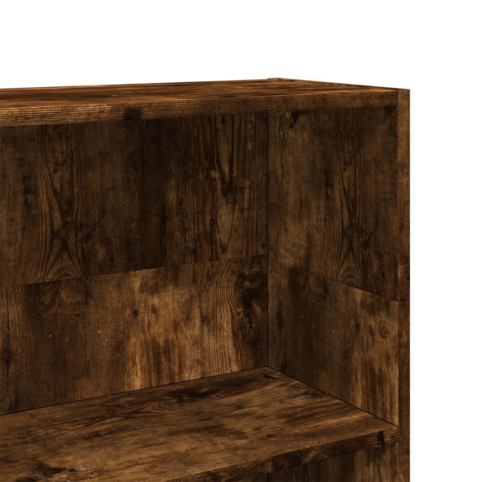 Estantería madera de ingeniería roble ahumado 80x24x109