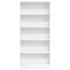 Estantería de madera de ingeniería blanca 80x24x176