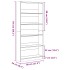 Estantería de madera de ingeniería gris Sonoma 80x24x176