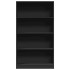 Estantería de madera de ingeniería negra 80x24x143