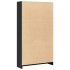 Estantería de madera de ingeniería negra 80x24x143