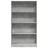 Estantería de madera de ingeniería gris hormigón 80x24x143