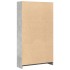 Estantería de madera de ingeniería gris hormigón 80x24x143