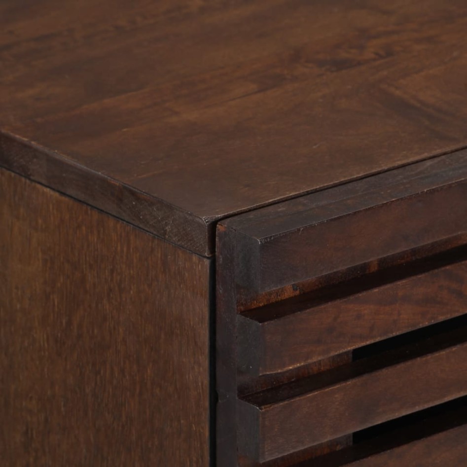 Aparador de madera maciza de mango marrón 40x34x75