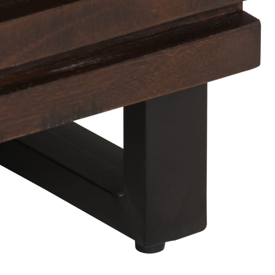 Aparador de madera maciza de mango marrón 40x34x75