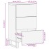 Aparador de madera maciza de mango marrón 40x34x75