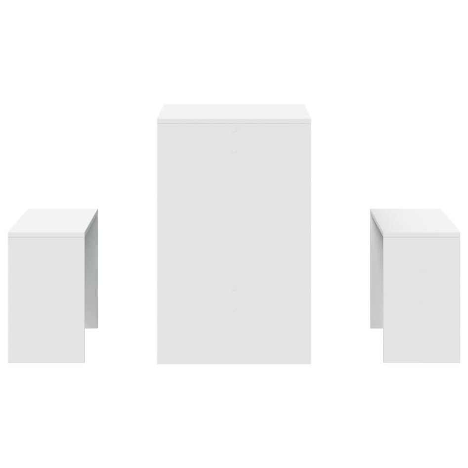 Set mesa y banco de comedor 3 pzas madera de ingeniería