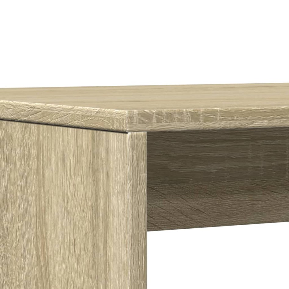 Mesa y bancos de comedor 3 pzas madera ingeniería roble