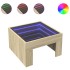 Mesa de centro con Infinity LED roble Sonoma 50x50x30