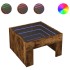 Mesa de centro con Infinity LED roble ahumado 50x50x30