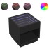 Mesa de centro con Infinity LED negro 50x50x50