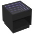 Mesa de centro con Infinity LED negro 50x50x50