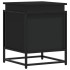 Caja almacenaje con tapa madera ingeniería negro 40x40x51,5