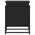 Caja almacenaje con tapa madera ingeniería negro 40x40x51,5