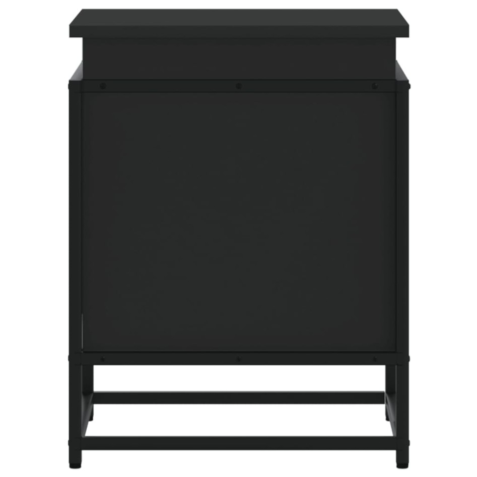 Caja almacenaje con tapa madera ingeniería negro 40x40x51,5