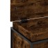 Caja de almacenaje con tapa madera roble ahumado 60x40x51,5