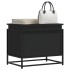 Caja almacenaje con tapa madera ingeniería negro 60x40x51,5